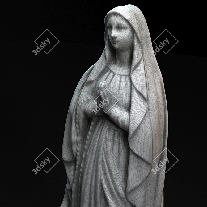 Divine Blessed Virgin Mary 3D model image 2