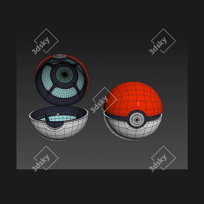 Interactive Pokemon Pokeball Toy 3D model image 3