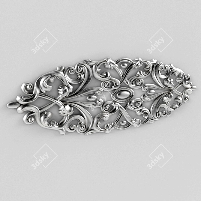 Artistic Carved Element 3D model image 1