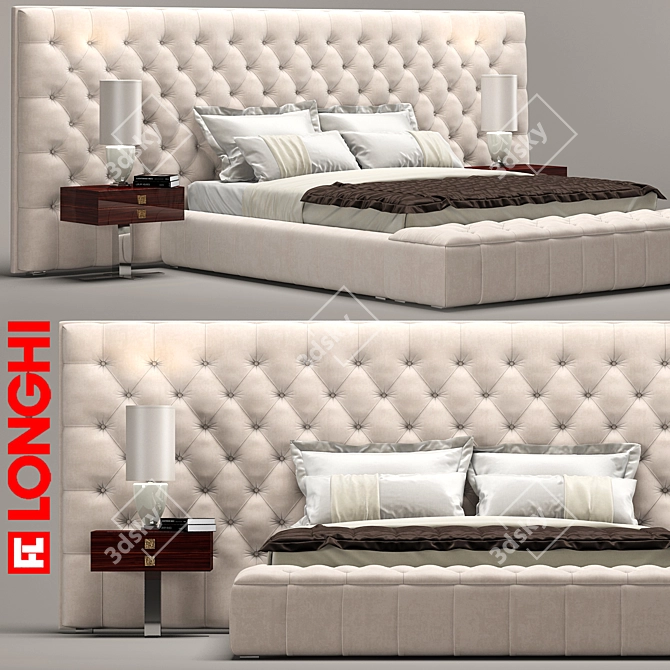 Regal Bliss Bed, Longhi 3D model image 1