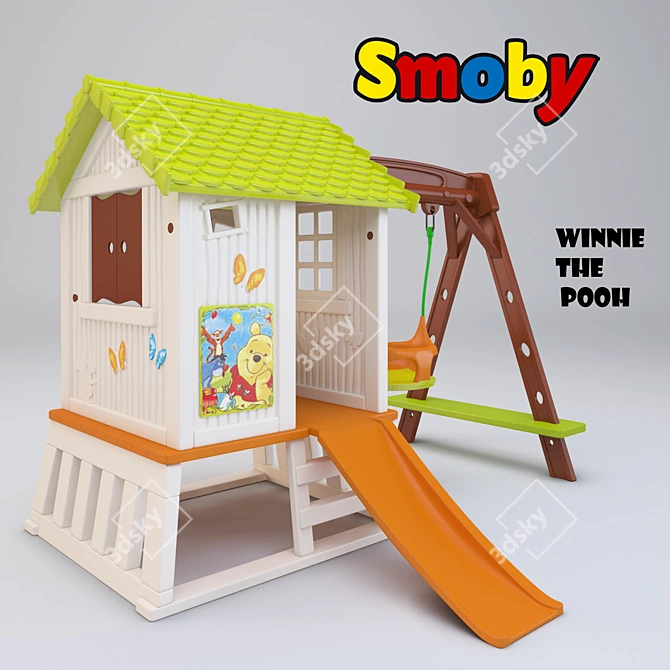 Smoby Winnie the Pooh Playhouse 3D model image 1