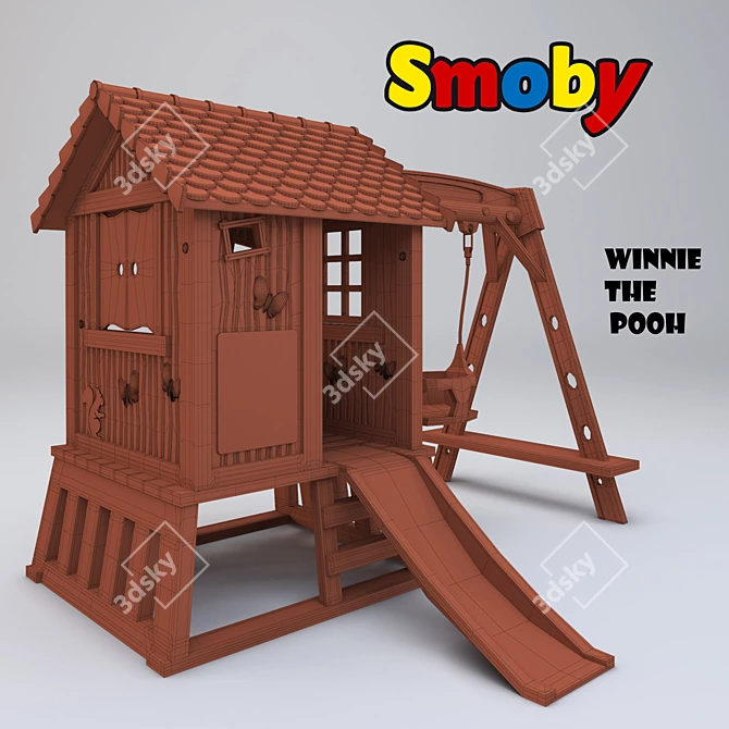 Smoby Winnie the Pooh Playhouse 3D model image 2