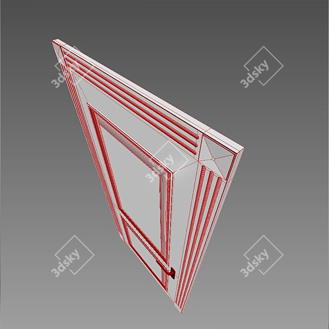 Title: Classic One-sided Doors 3D model image 2