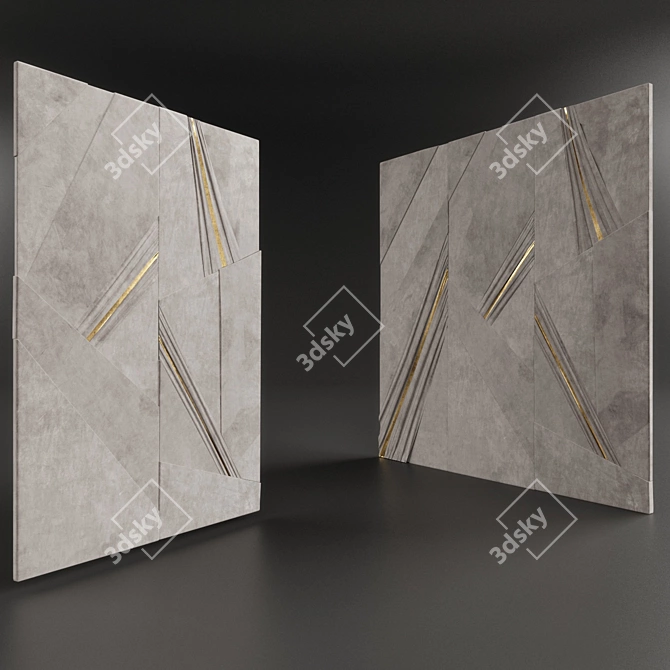 Title: Corona Wall Panels 3D model image 2