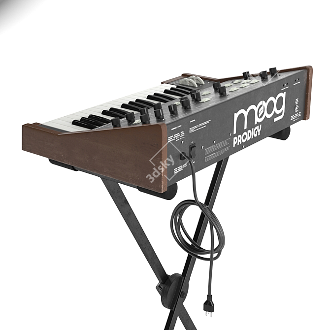 Vintage Moog Prodigy Analog Synthesizer 3D model image 2