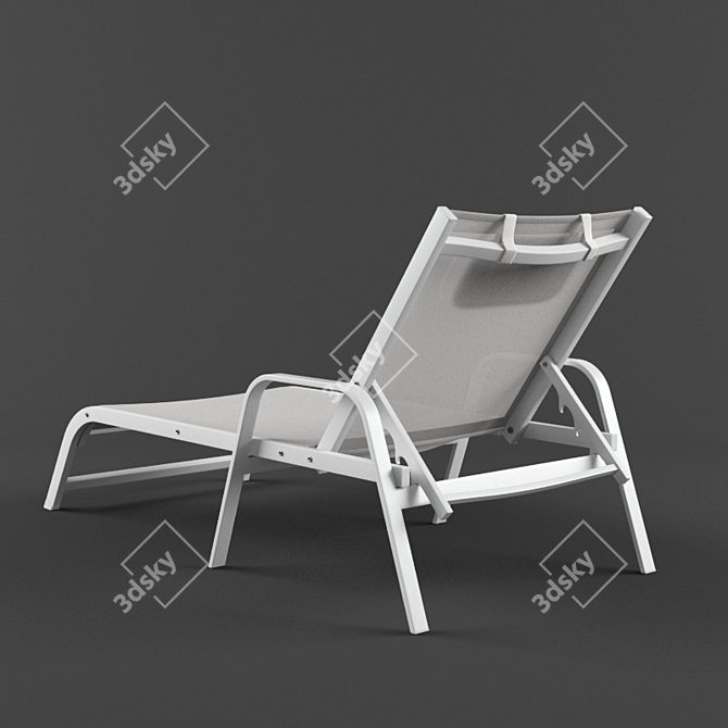 Riviera Stackable Reclining Sun Lounger 3D model image 2