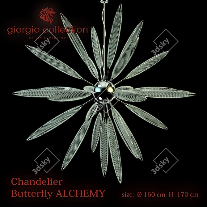 Venetian Butterfly Alchemy Chandelier 3D model image 1