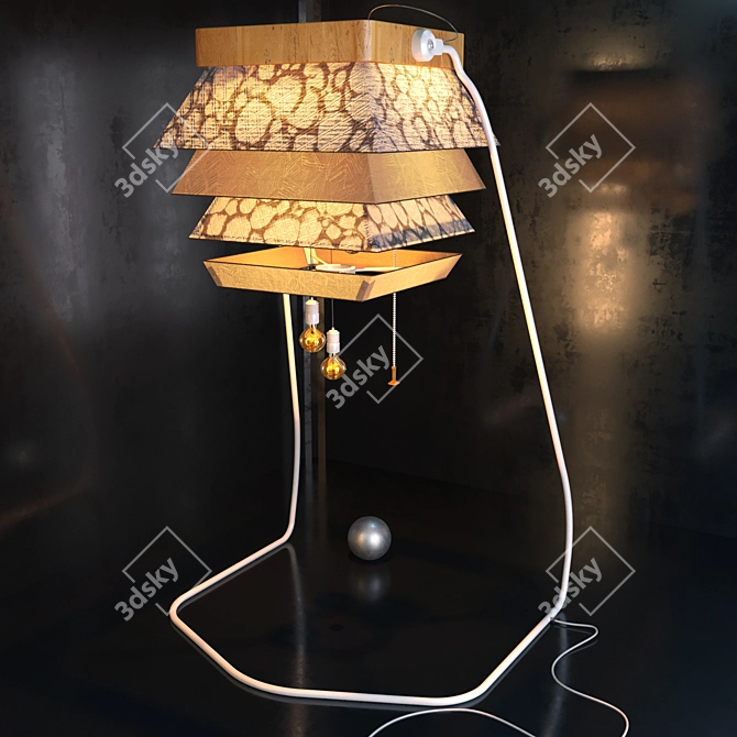 Designer Floor Lamp | Custom-made for Stylish Interiors 3D model image 1