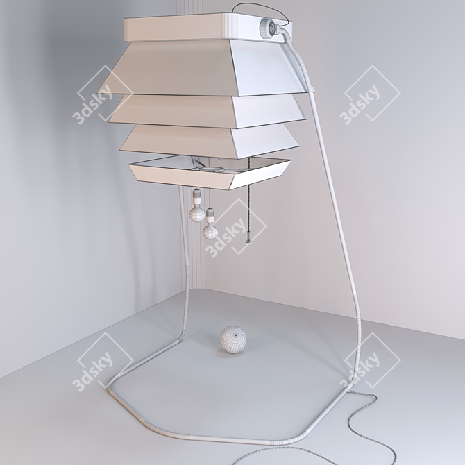 Designer Floor Lamp | Custom-made for Stylish Interiors 3D model image 2