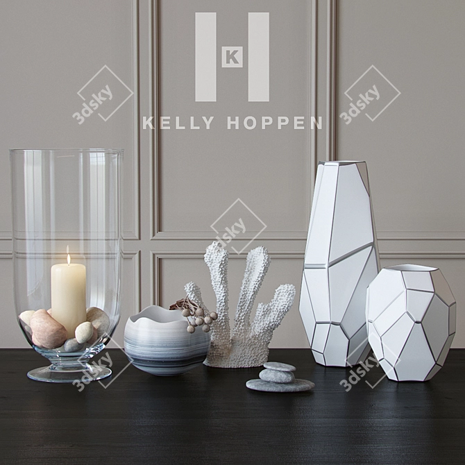  Kelly Hoppen Orbit Vase Set 3D model image 1