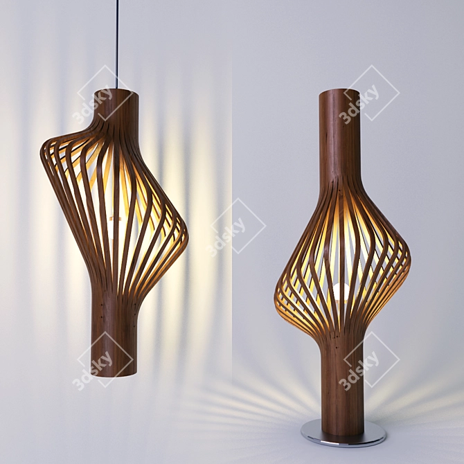 Luminous Elegance - Diva Pendant 3D model image 1