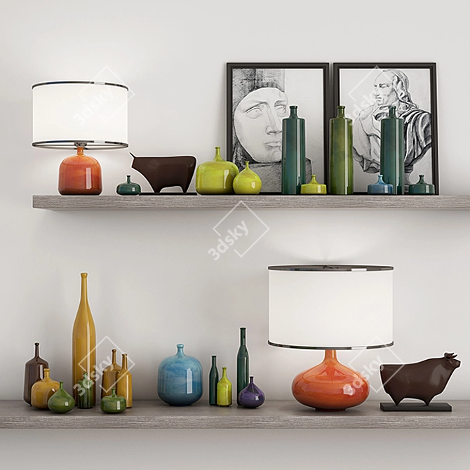 Eleganze Vase Set 3D model image 1