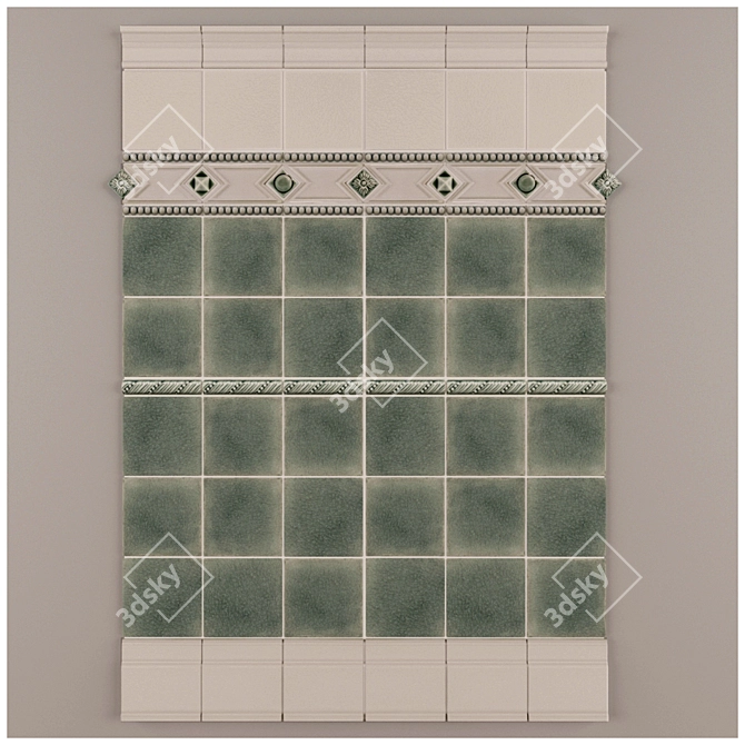 Elios Wine Country: Rustic Charm Tile 3D model image 2