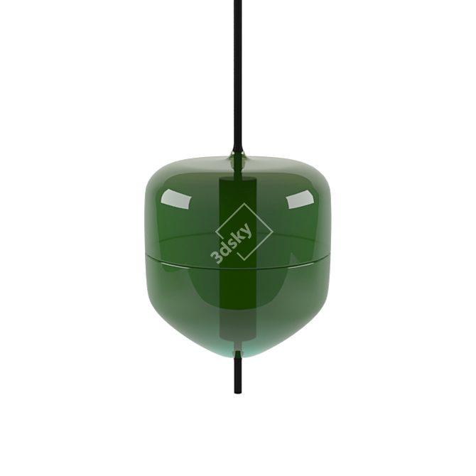 Elegant Green Pendant Lighting 3D model image 2