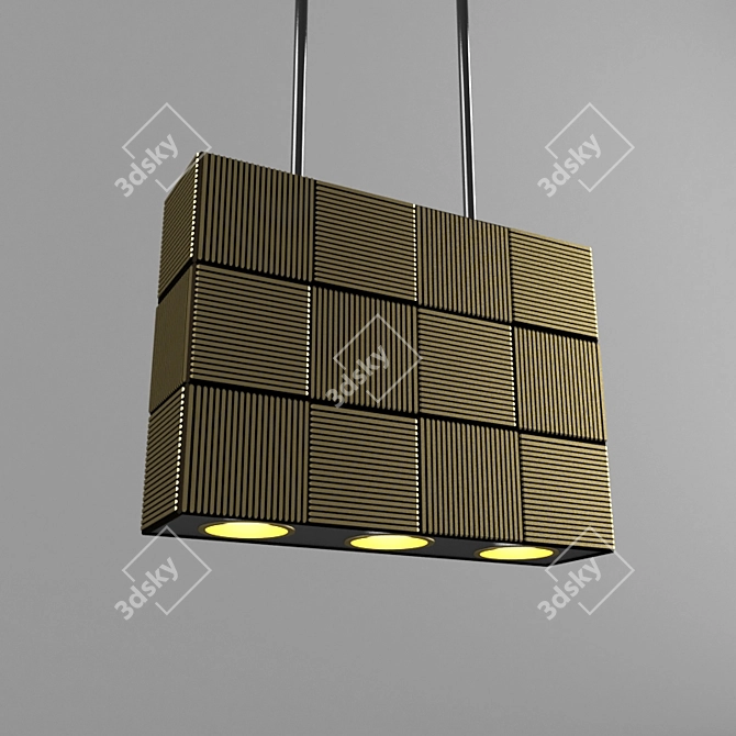 Pendulum Brass Ceiling Lamp 3D model image 1