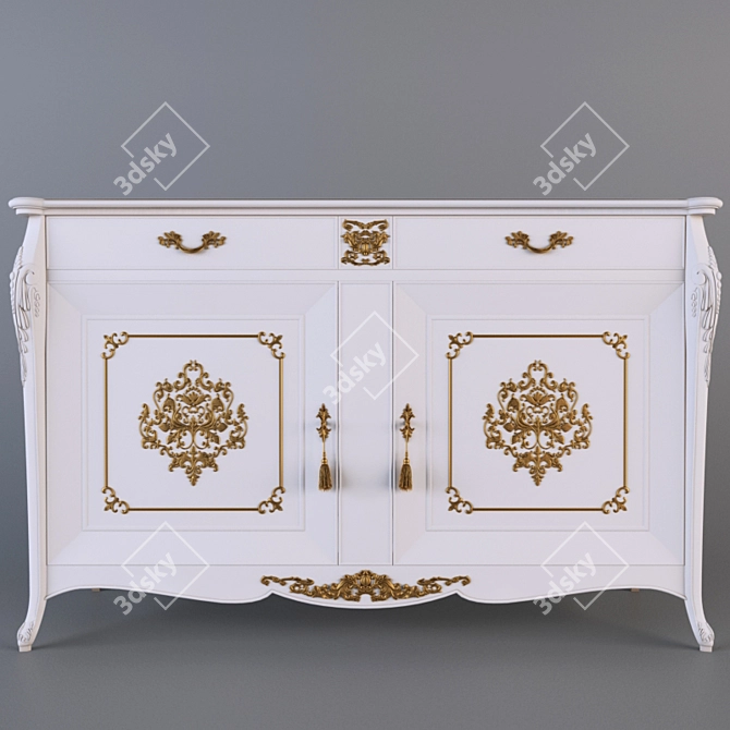 Classic Drawer Chest 3D model image 1