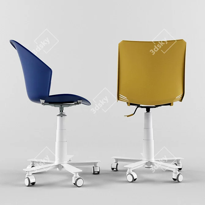 Colorful Kids Chairs: Race & Smile 3D model image 1