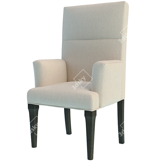 Trovato Natural Dining Arm Chair 3D model image 1