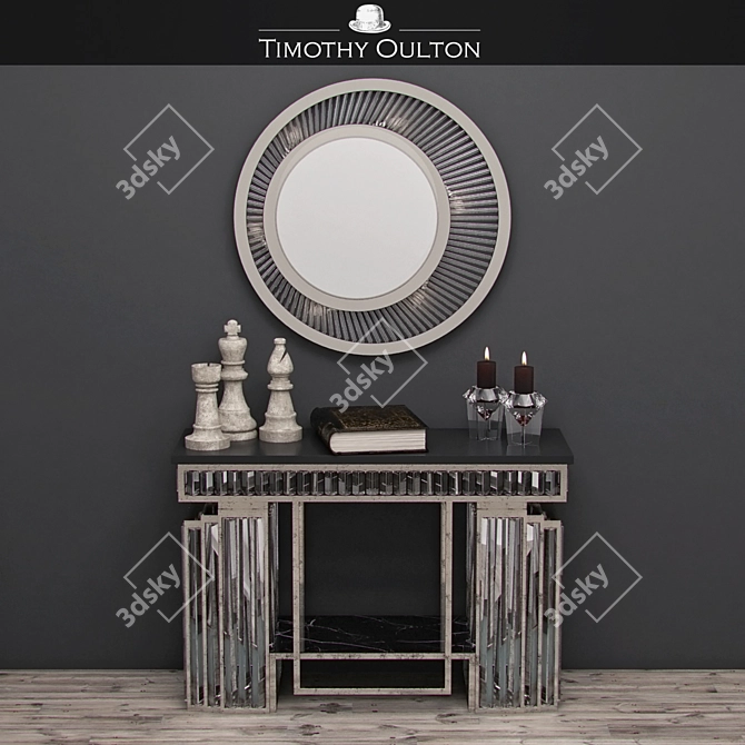 Timothy Oulton Console with Decor 3D model image 1
