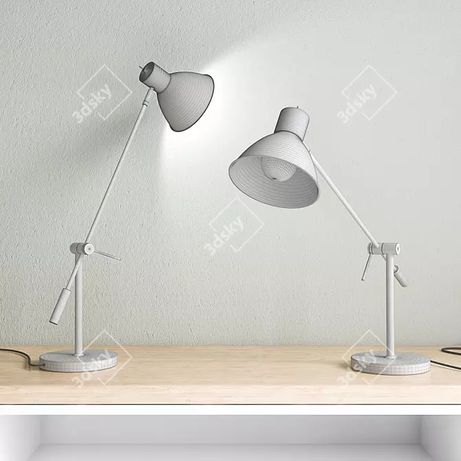 Elegant Victor Table Lamp 3D model image 2