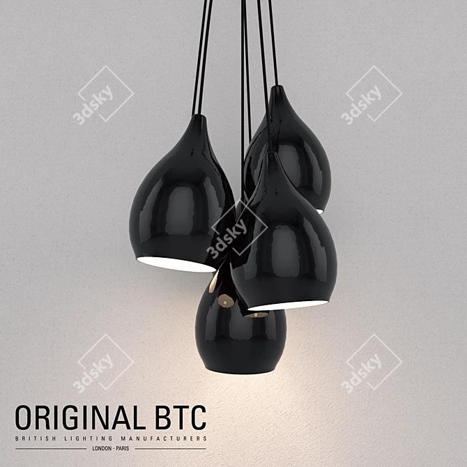 BTC Drop One Grouping Pendant Light 3D model image 1