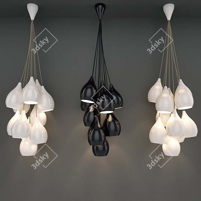 Elegant Drop One Pendant Lights 3D model image 2