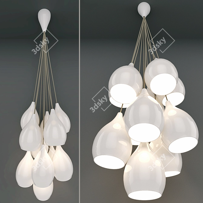 Elegant Drop One Pendant Lights 3D model image 3