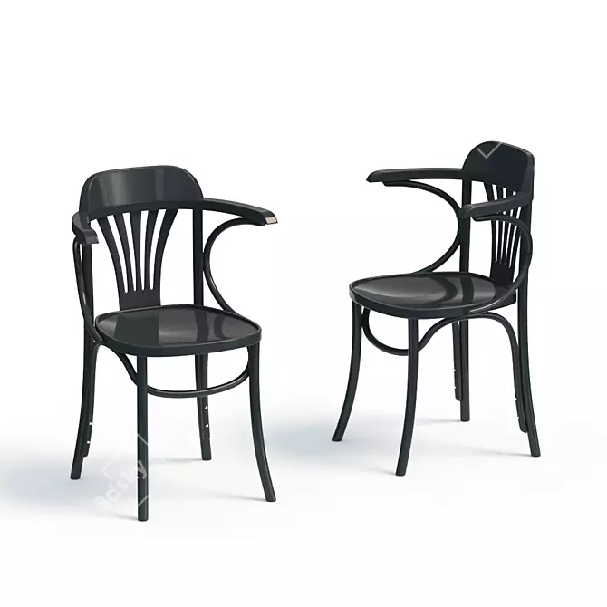 Elegant Vienna Chairs 3D model image 2