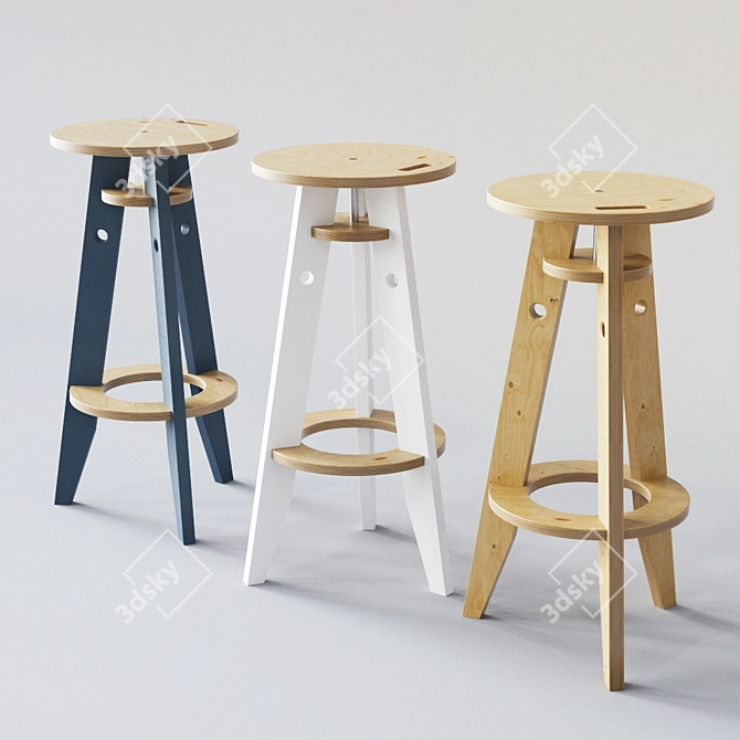 Solidhorse Furniture Set: Chair & Table 3D model image 3