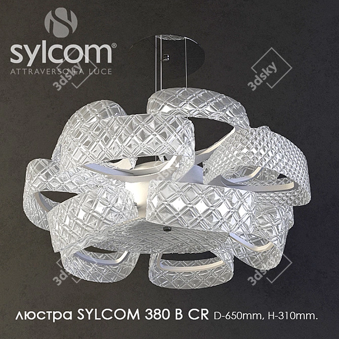 Elegant SYLCOM Chandelier 380 B CR 3D model image 1