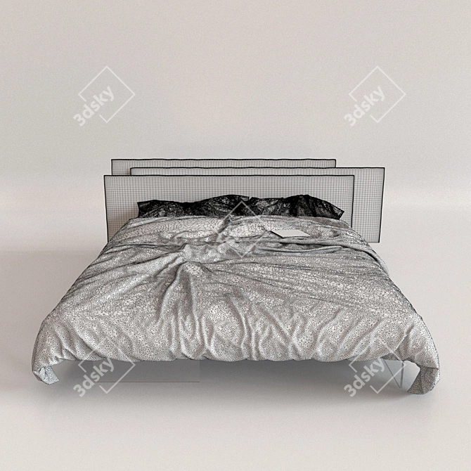 Vele Bed: Innovative Design with Ample Storage 3D model image 3