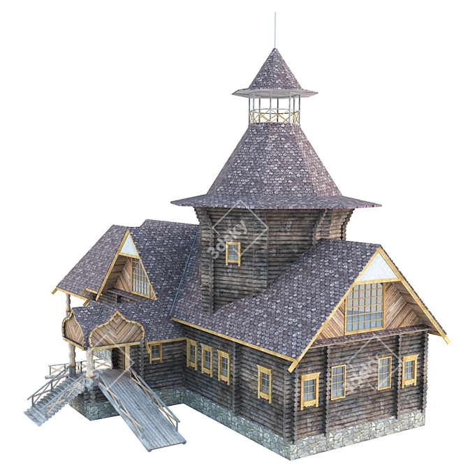 Title: Exquisite Cottage Retreat 3D model image 2