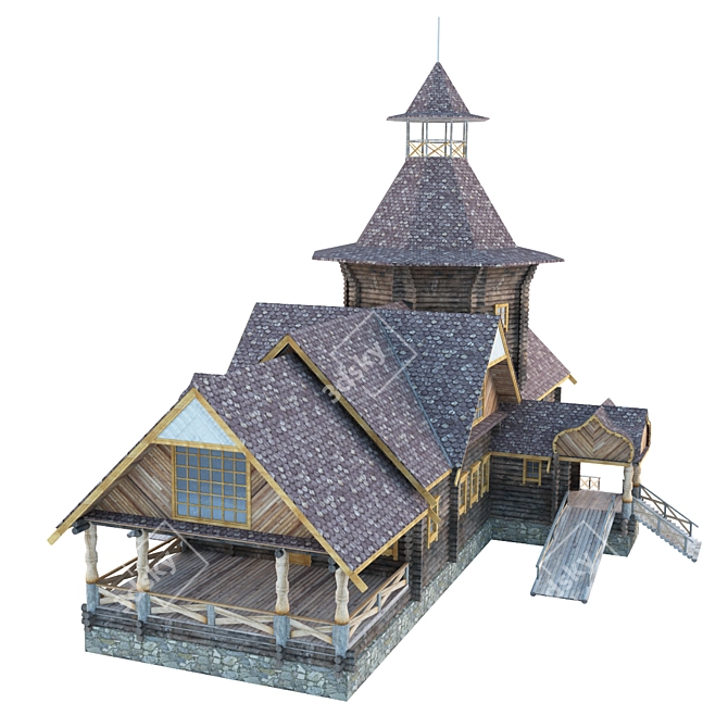 Title: Exquisite Cottage Retreat 3D model image 3