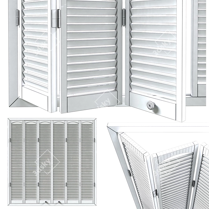 Animated Decorative Window Shutters 3D model image 3