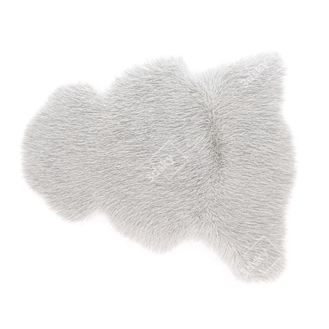 Luxury Hair Sheepskin Carpet 3D model image 1