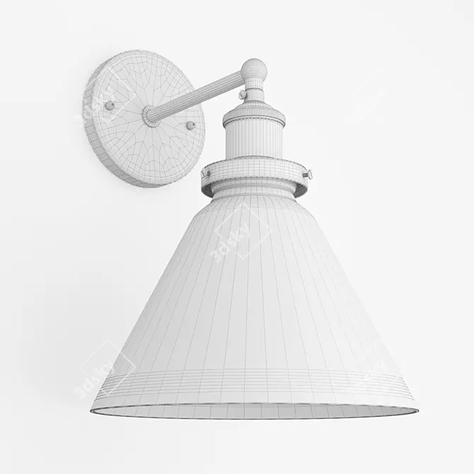 Loft Clear Glass Wall Light 3D model image 2