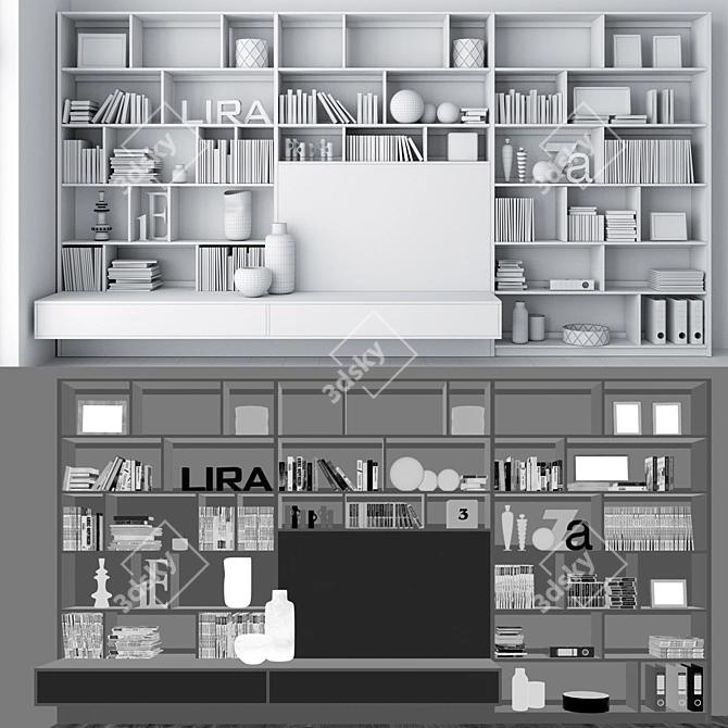 Modern Flat Rack with Russian Log Book 3D model image 3