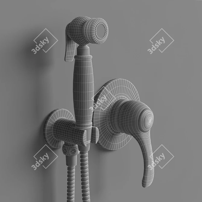 Ultimate Hygienic Shower Set: Cezares + Emmevi Harmony 3D model image 3