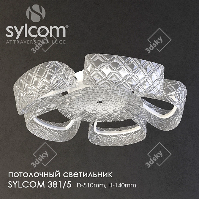 Sylcom 381/5 Ceiling Downlight 3D model image 1