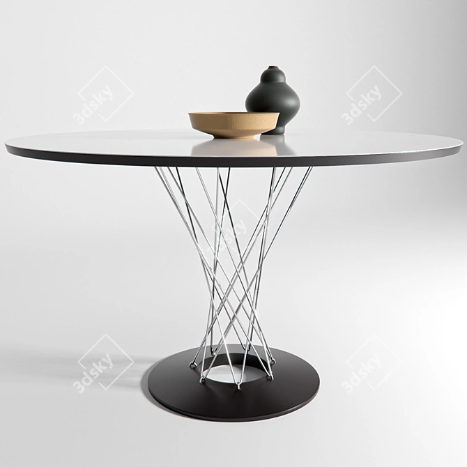 Elegant Vitra Noguchi Dining Table 3D model image 1