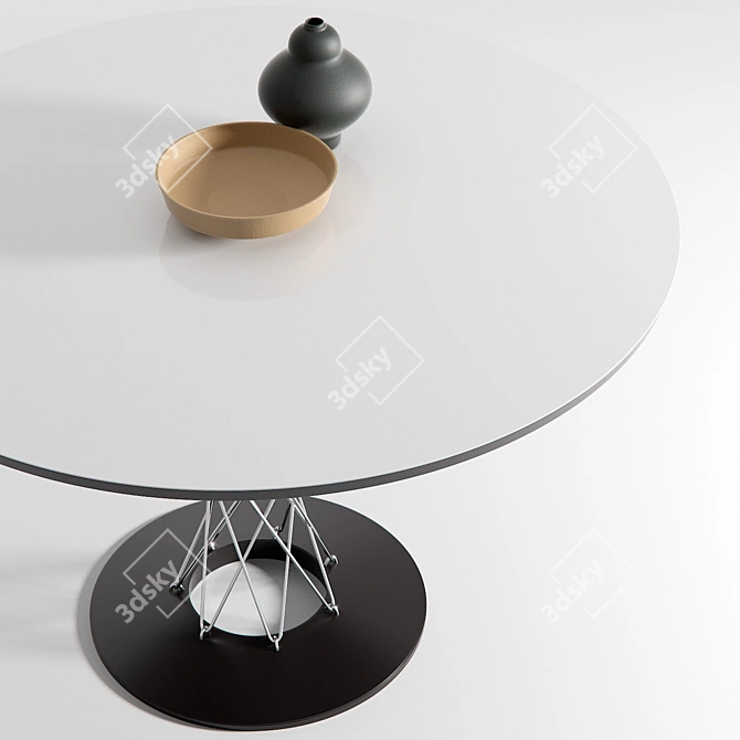 Elegant Vitra Noguchi Dining Table 3D model image 2