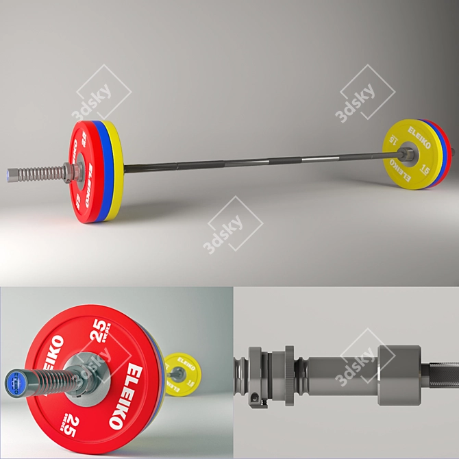 Eleiko Olympic Barbell Set 3D model image 1