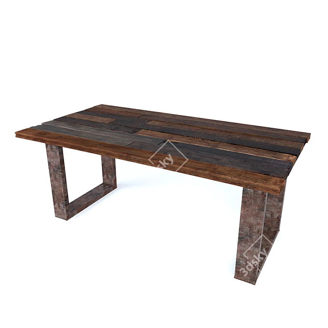 Modern Loft Style Table 3D model image 1