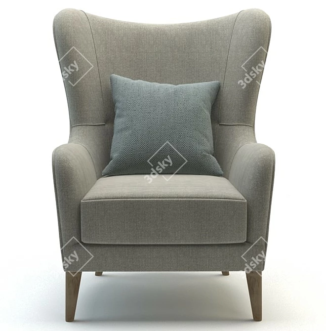 Elegant "JACKSON" Armchair by MARIE'S CORNER 3D model image 1