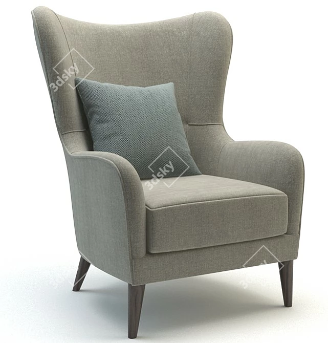 Elegant "JACKSON" Armchair by MARIE'S CORNER 3D model image 2