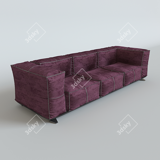 Frameless Textured Sofa 3D model image 1