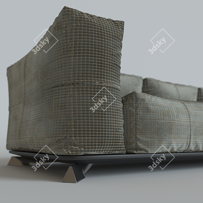 Frameless Textured Sofa 3D model image 2