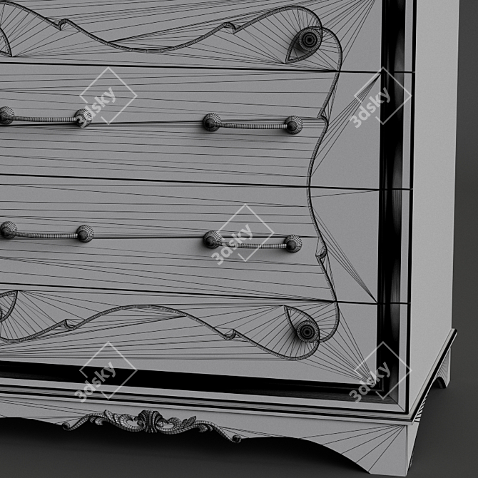 Sleek Modern Nightstand 3D model image 3