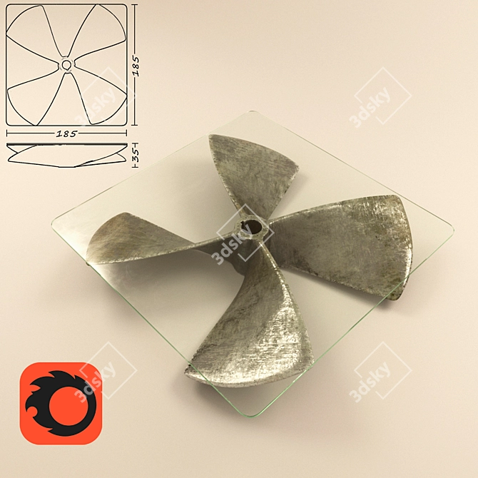 Ship Propeller Coffee Table 3D model image 1