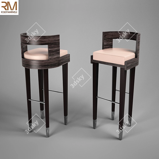 Modern Chic Landis Barstool 3D model image 1